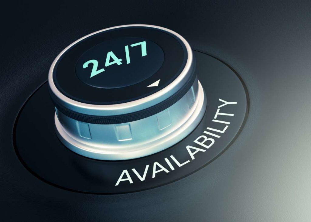 24/7 availability button