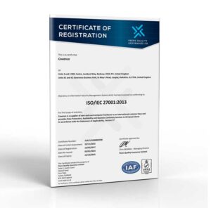Covenco ISO 27001 Certificate