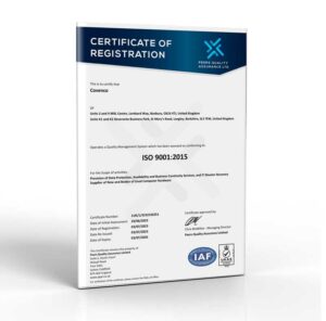 Covenco ISO 9001 Certificate