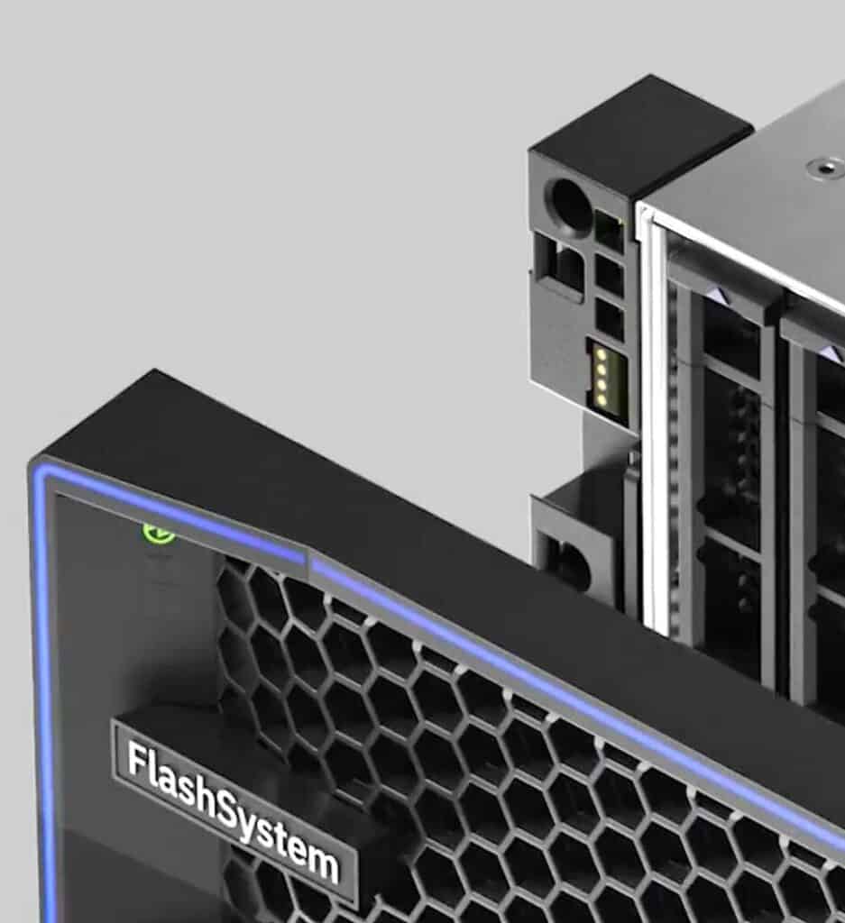IBM FlashSystem 9600 2U storage array from bezel